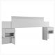 Cabeceira Casal Master Extensível com Mesa de Cabeceira Benetil Branco