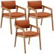 Kit 03 Cadeiras Para Sala de Jantar Estar Living Giorgia L02 Tecido Terracota - Lyam Decor