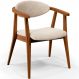 Poltrona Decorativa Para Sala de Estar Jantar Cecília L02 Suede Bege - Lyam Decor