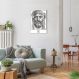 Quadro The Head of Christ Crowned 60x43 Filete Branco