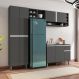 Cozinha Compacta Chicago Cinza Fosco