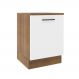 Balcão Armário de Cozinha 60 cm 1 Porta Rustic/Branco Agata Madesa