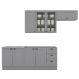 Cozinha Modulada 5 Pecas 280 cm CE379 Americana Cinza Calcare Henn