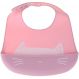 Babador Cata Migalha Silicone Impermeável Rosa