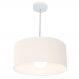 Pendente Cilíndrico 4052 Cúpula em Tecido 50x21cm Branco - Bivolt
