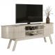 Rack Bancada Tv 75 Pol 2P 183 cm Valencia Calacata Off White MADETEC