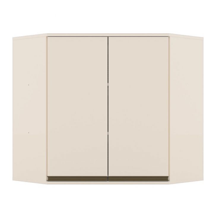 Armário Aéreo Canto Oblíquo 83cm Connect Off White - Móveis Henn