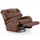 Poltrona do Papai Reclinável Kalie Glider Giratória Massagem FH9 PU Marrom Brilho - Mpozenato