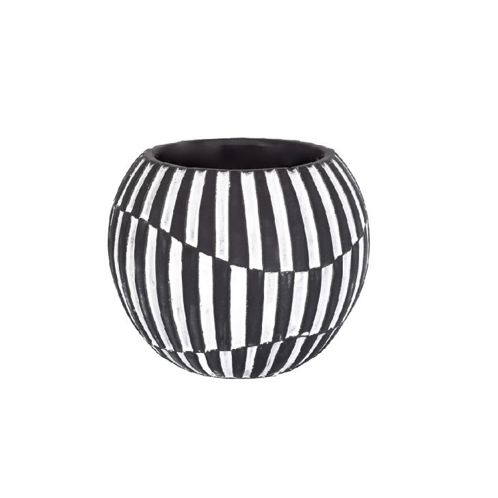 Cachepot Grillo Preto e Branco 14 cm