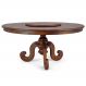 Mesa Redonda Sala de Jantar 8 Lugares Mariah 160cm com Prato Giratório Canela G04 - Gran Belo