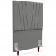 Cabeceira Solteiro 90cm Bell Suede Cinza RM