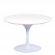 Mesa Saarinen Oval Fórmica Branca 235x122cm - Base Branca