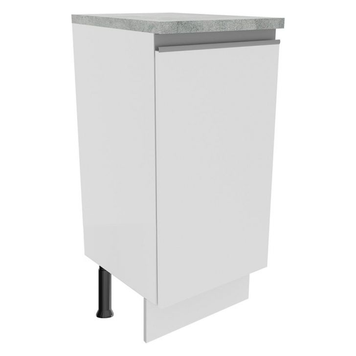 Balcão Armário de Cozinha 35 cm 1 Porta Branco Glamy Madesa