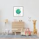Quadro Infantil Welcome to the World 86x86 Filete Marrom