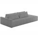 Sofá Ilha Modular Para Sala 232cm com Puff Dublin K01 Bouclê Cinza - Lyam Decor