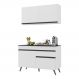 Armário de Cozinha Compacta 120cm Veneza Multimóveis V3687 Branco/Preto