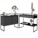 Conjunto Buffet Compacto e Aparador Industrial Preto