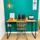 Mesa para Escritório de Ferro e Madeira 120cm Style Industrial Carvalho e Preto