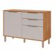 Balcão Divina 120 cm Para Cozinha com 2 Portas e 2 Gavetas Cinamomo/Off White