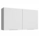 Armário Aéreo para Quarto 120 cm 2 Portas Branco Neo Madesa
