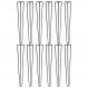 Kit 12 Pés de Metal 60 CM Hairpin Legs Mesa de Canto Aparador Preto G41