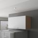 Armário de Cozinha Aéreo com 1 Porta Basculante 80cm Multimóveis CR20417 Freijó/Branco