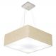 Pendente Quadrado Md-4198 Cúpula em Tecido 15-60x60cm Rústico Bege - Bivolt