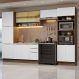 Armário de Cozinha Completa 330cm Rustic/Branco Stella Madesa 03