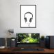 Quadro Fones de Ouvido 43x30 Caixa Preto