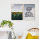 Quadro Frase Seja um Girassol 122x86 2-86x60 Filete Marfim