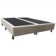 Base Box para Cama Casal King 192x203cm Bipartido Liz S05 Suede Bordado Bege - Mpozenato