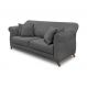 Sofá 3 Lugares Abruzzo Suede Cinza 220 cm