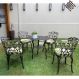 Jogo para Jardim Viena (01 Mesa + 04 Cadeiras) Alumínio Fundido Piscina Varanda Casa de Praia Hotel Artesane Móveis