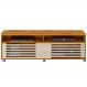 Rack Bancada Tv 65 Pol 2P 182 cm Frizz Cinamomo Off White MADETEC