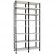 Estante 116x38x221 Branca Montantes Pretos