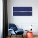 Quadro Azul Linha Minimalista 86x43 Caixa Branco