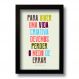 Quadro Decorativo Frase Motivacional Viver 33x43 cm
