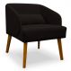 Poltrona Decorativa Virgínia Veludo Marrom - Montanaris Decor