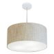 Pendente Cilíndrico Md-4245 Cúpula em Tecido 50x30cm Rústico Bege - Bivolt