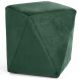 Puff Decorativo Para Sala de Estar Ametista D02 Veludo Verde Musgo C-303 - Lyam Decor