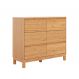 Cômoda Square 6 Gavetas Madeira Maciça Natural Pine