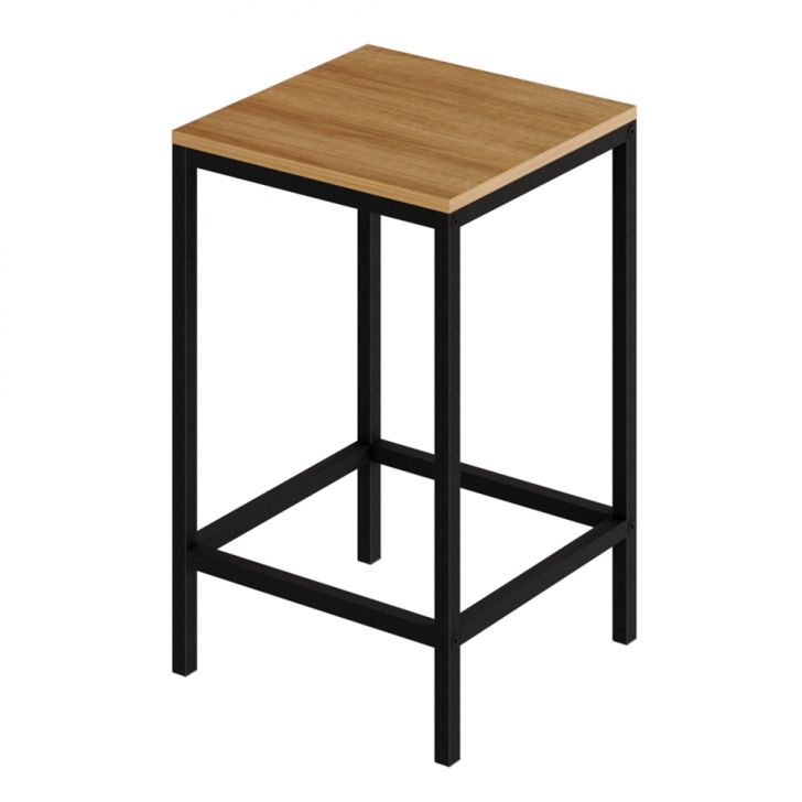 Banco | Banqueta Alto Wooden Mel e Preto