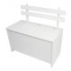 Caixa de Lenha com Encosto Branco - Completa Moveis