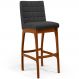 Banqueta Alta Para Cozinha Sala De Jantar Fixa Mila L02 Bouclê Preto - Lyam Decor