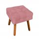 Puff Elisa Suede Rose Pés Palito Castanho D'Rossi