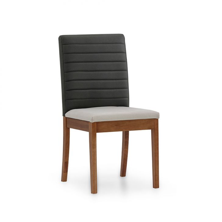 Cadeira Torres Poliéster Bege e Chumbo Esverdeado