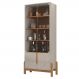Cristaleira 4 Portas Para Sala De Estar 50519 Off White Cedro DCASA