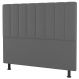 Cabeceira Cama Box Casal Cora 140cm Suede Cinza Claro - Desk Design