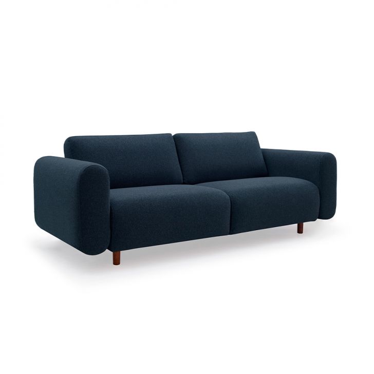 Sofá 3 Lugares Vicenzo Linho Azul 240 Cm