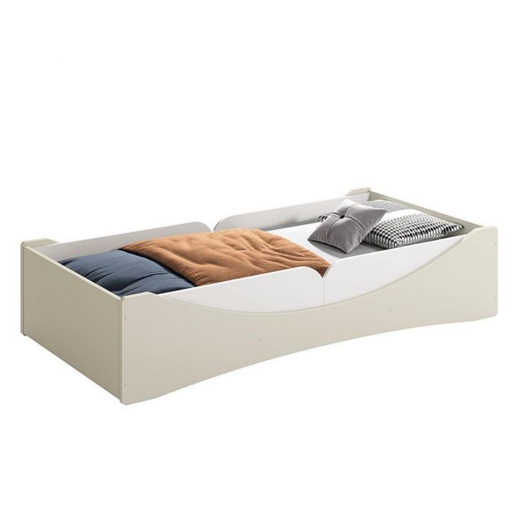 Cama Evolutiva Luna Areia Fosco com 2 Kits Proteção Lateral Lisa e Colchão D20 - Reller Móveis